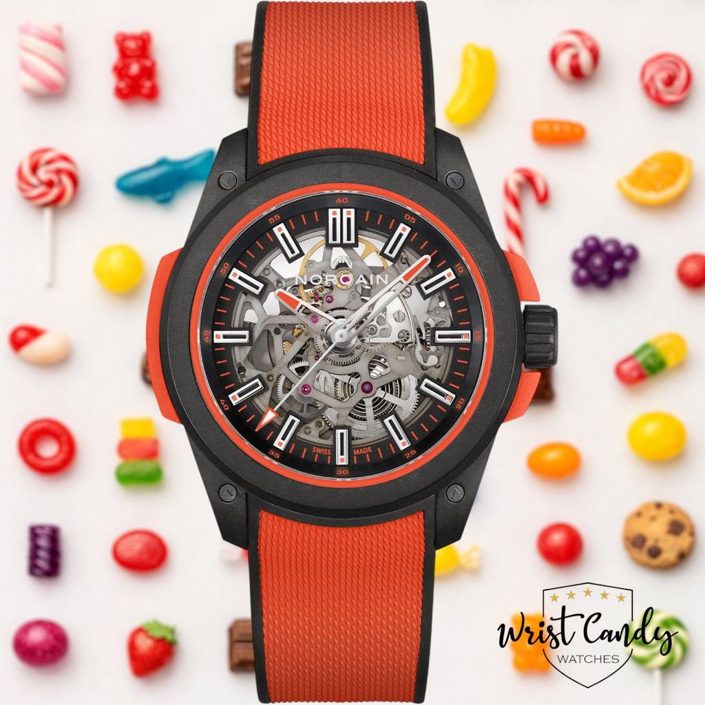 Norquain Wild One Skeleton Coral •  2024 • als nieuw, Polshorloge, Ophalen of Verzenden, Zo goed als nieuw, Wrist Candy