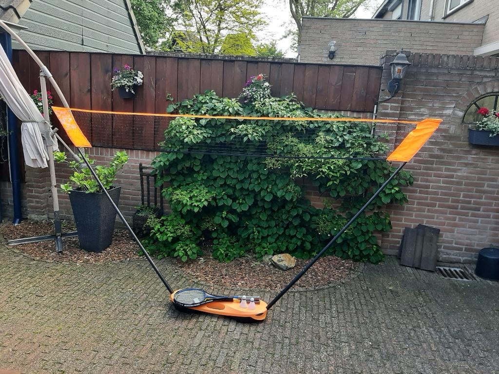 Badmintonsetje. In opbergbox., Ophalen of Verzenden, Zo goed als nieuw