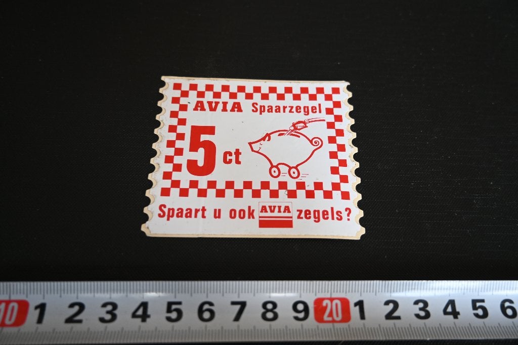 sticker AVIA spaarzegel 5 cent, Verzamelen, Ophalen, Zo goed als nieuw