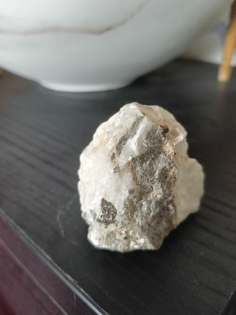 Groot stuk ruwe kwarts met pyriet edelsteen, Ophalen, Mineraal