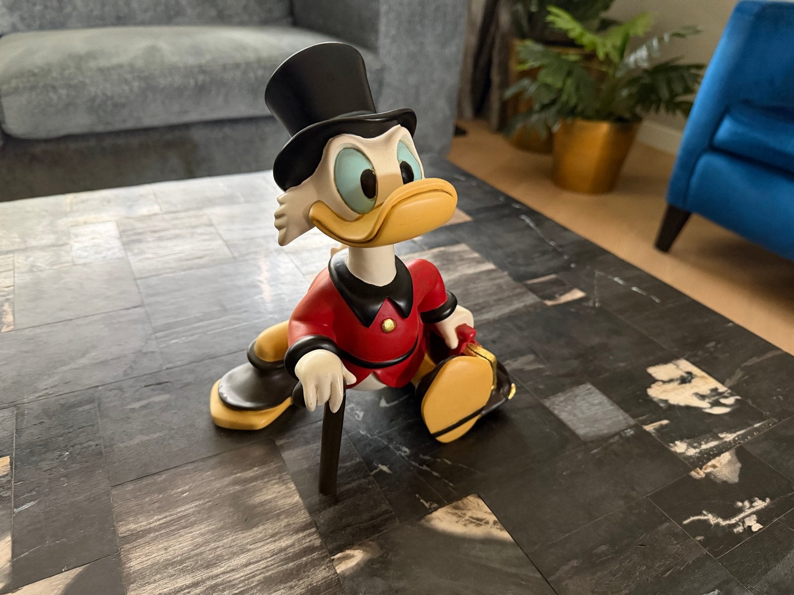 Dagobert Duck Beeldje - Disney Collectible, Verzamelen, Ophalen of Verzenden, Donald Duck, Zo goed als nieuw, Beeldje of Figuurtje