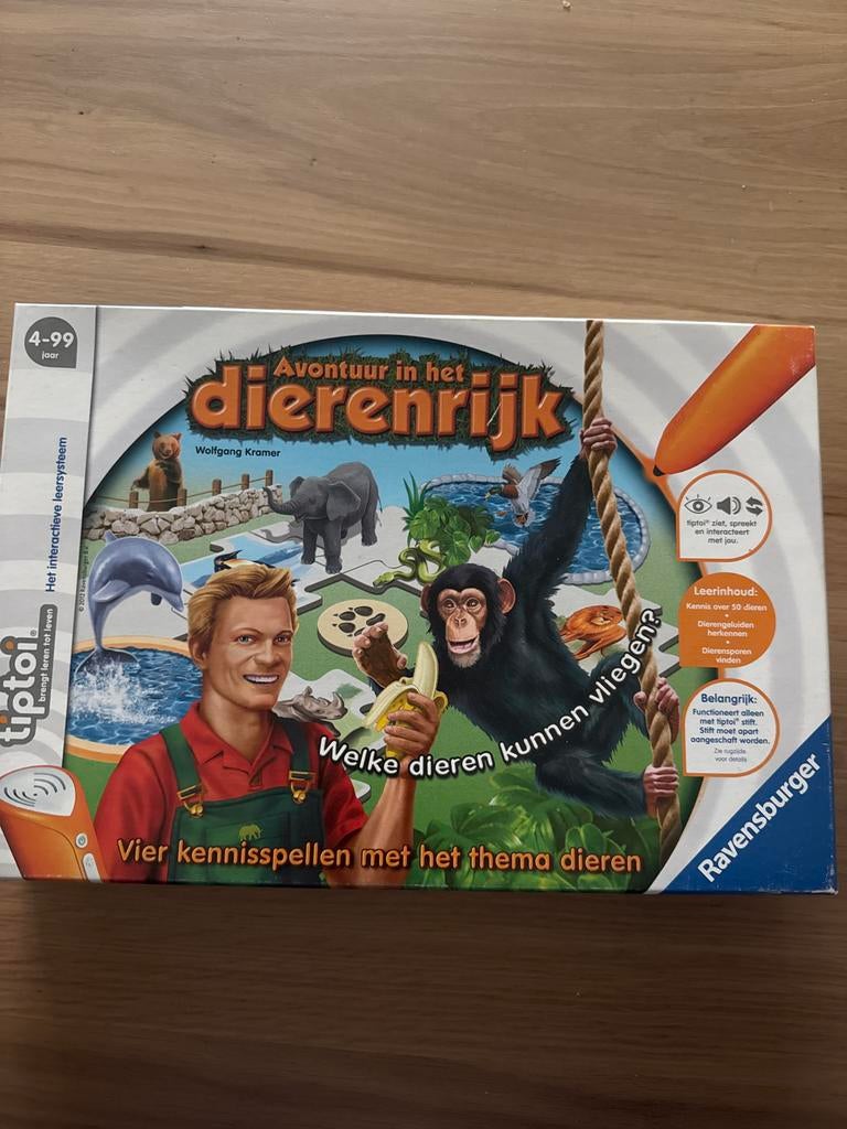 Tiptoi Avontuur in het Dierenrijk - Ravensburger, Een of twee spelers, Ophalen, Zo goed als nieuw
