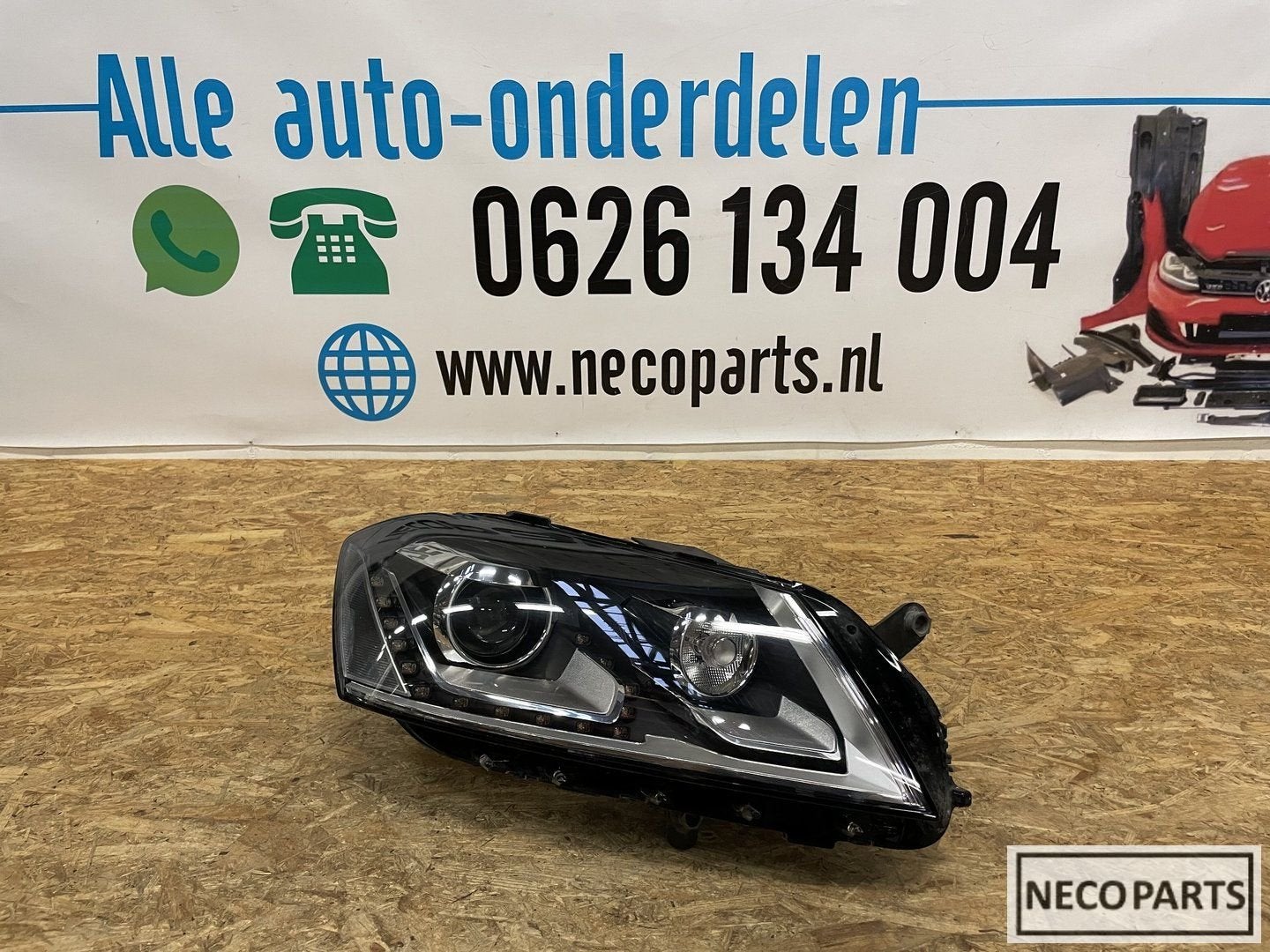 PASSAT B7 XENON LED KOPLAMP RECHTS 3AB941752 COMPLEET, Auto-onderdelen, Verlichting, Volkswagen, Gebruikt, Ophalen of Verzenden