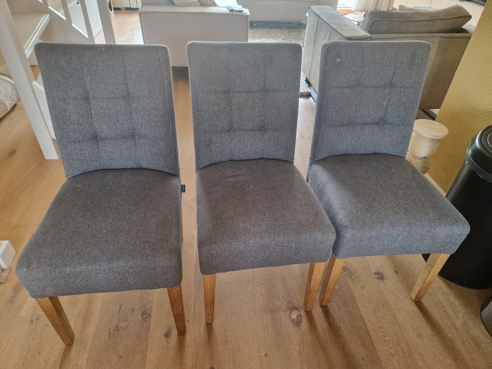 Eetkamerset stoelen en bank Woood, Ophalen, Gebruikt, Vijf, Zes of meer stoelen, Stof
