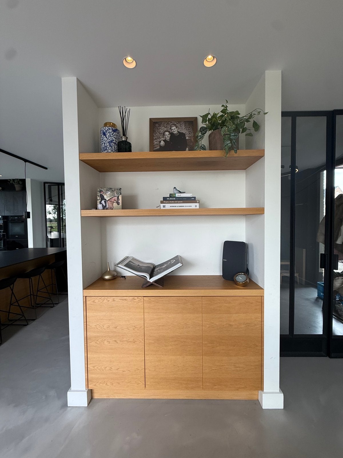 Luxe maatwerk interieurkast + wijnrek, Gebruikt, Ophalen of Verzenden, 25 flessen of meer, 75 – 100