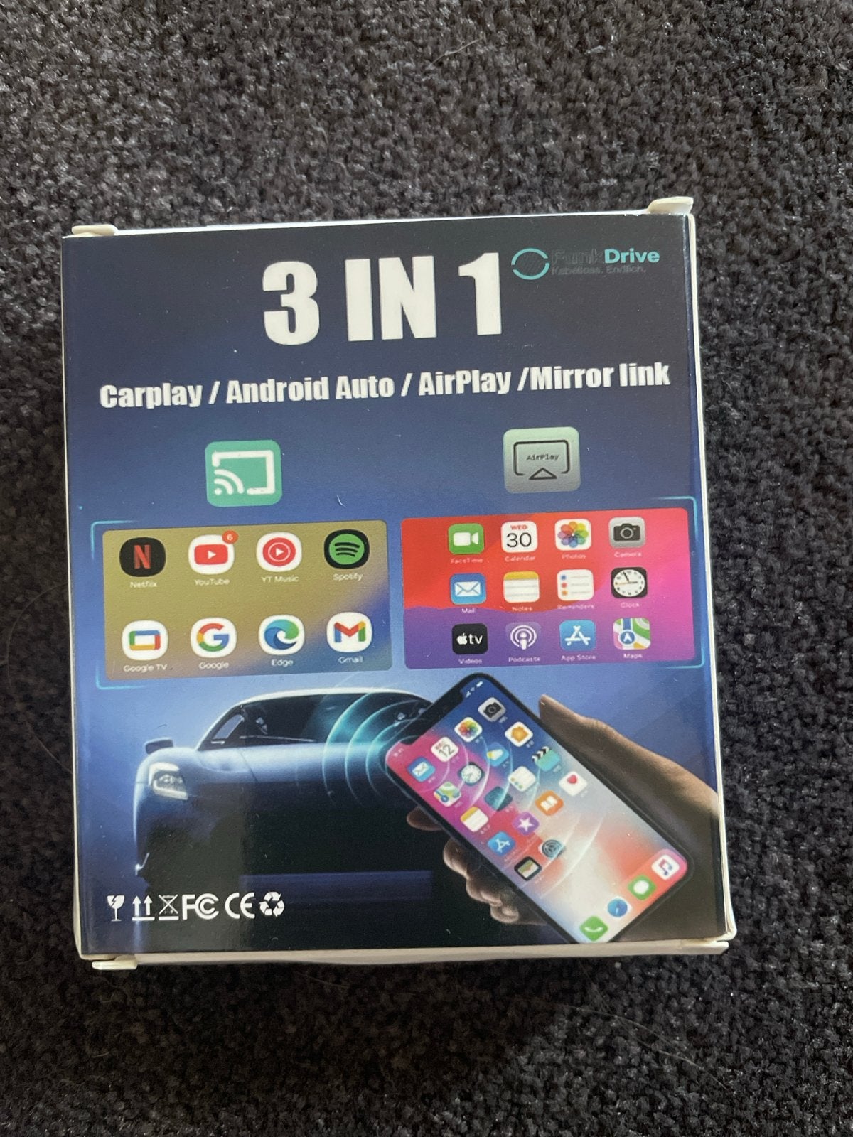 3-in-1 CarPlay/Android Auto/AirPlay/Mirror Link Box, Ophalen of Verzenden, Nieuw