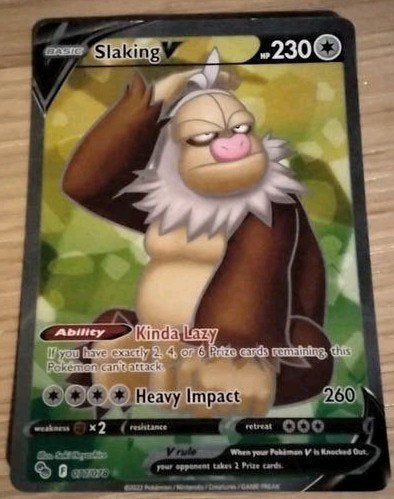 Pokémon Slaking V kaart - Zo goed als nieuw, Hobby en Vrije tijd, Ophalen, Zo goed als nieuw, Losse kaart