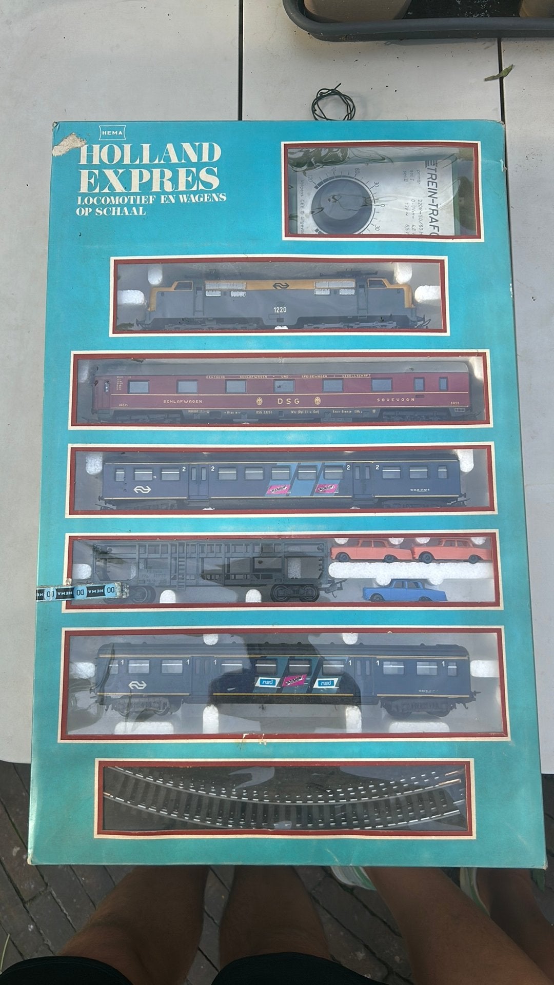 HEMA Holland Expres Treinset (Lima H0) Werkend en compleet, Gebruikt, 1:32 tot 1:50, Overige typen, Ophalen