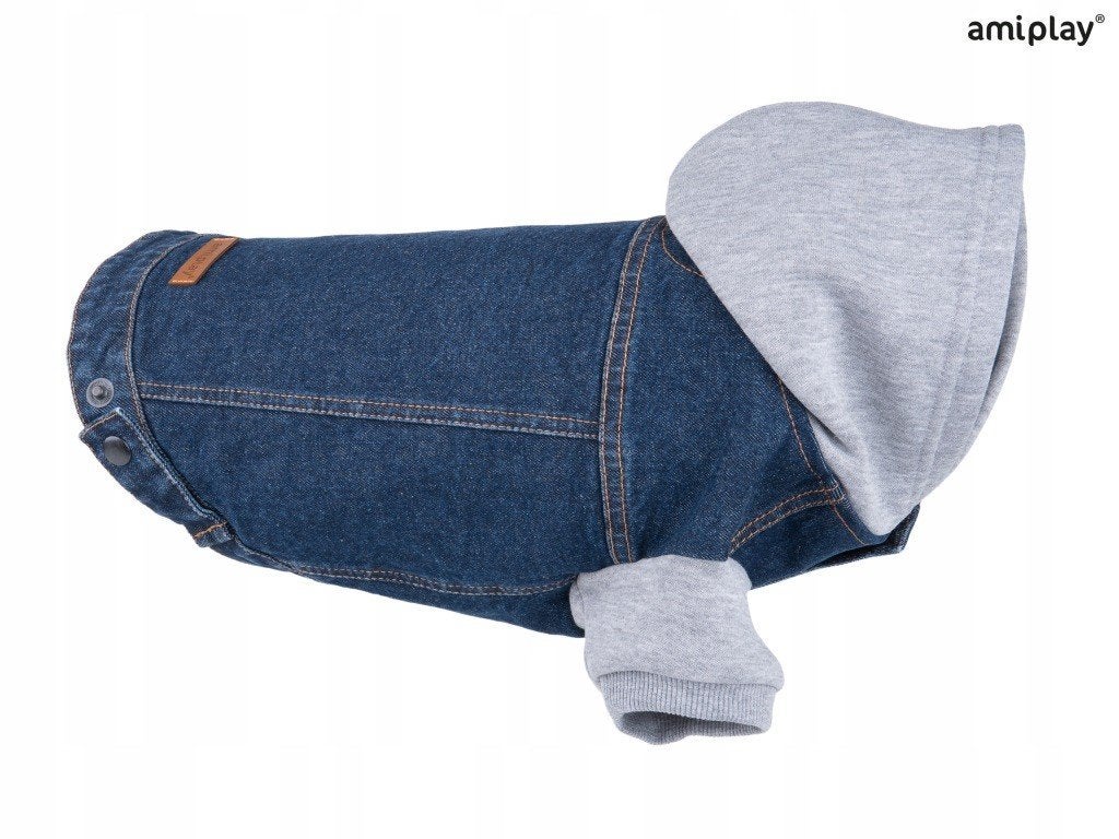 AMIPLAY Hoodie Jacket Hondenjas Navy Maat 45 cm Ruim -40%!!!, Dieren en Toebehoren, Ophalen of Verzenden, Nieuw, Hondenjas, Met capuchon