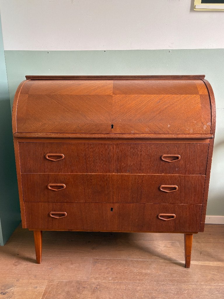 Vintage secretaire bureau Deens, Huis en Inrichting, Ophalen, Gebruikt, Deens, Mid-century modern