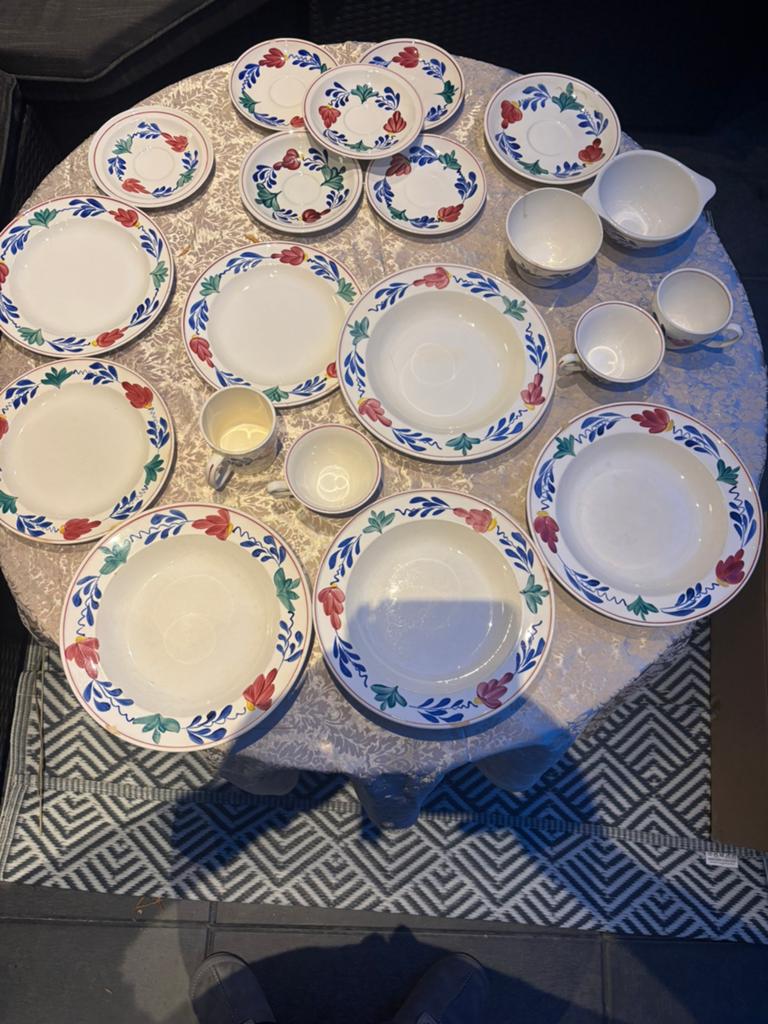 Prachtig Boerenbont servies uit de jaren '50, Ophalen of Verzenden, Zo goed als nieuw, Aardewerk, Boerenbont