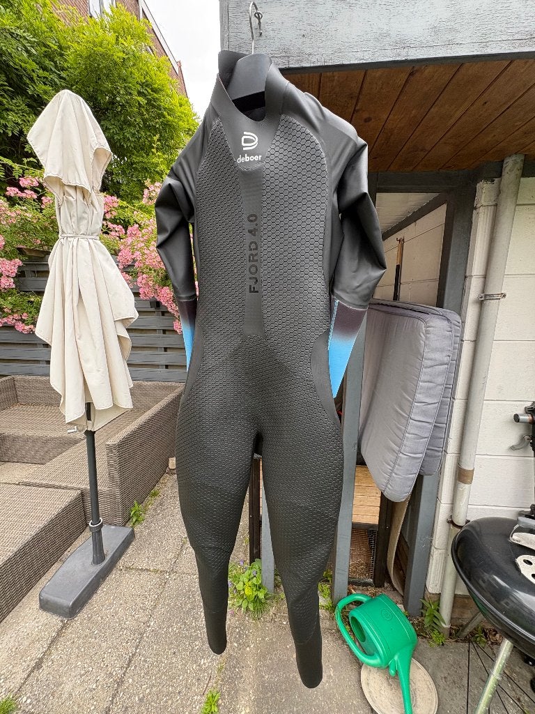 Triatlon wetsuit De Boer Fjord 4.0, Kleding | Heren, Sportkleding, Ophalen, Blauw, Overige maten, Zo goed als nieuw