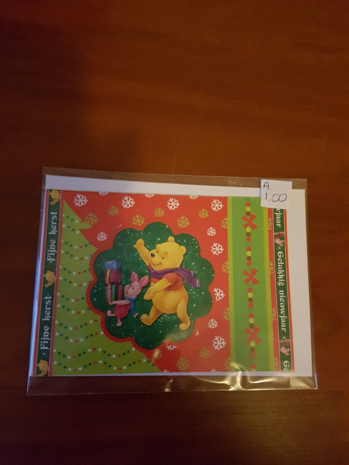 Kaartje kerst Winnie the Pooh, Ophalen of Verzenden, Nieuw, Kerst