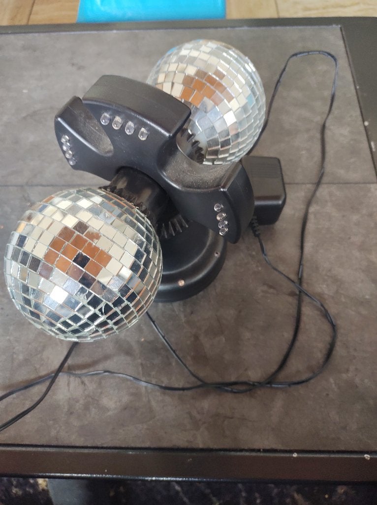 PartyFunLights dubbele discobol met LED lichteffecten, Ophalen, Zo goed als nieuw, Discobol, Kleur
