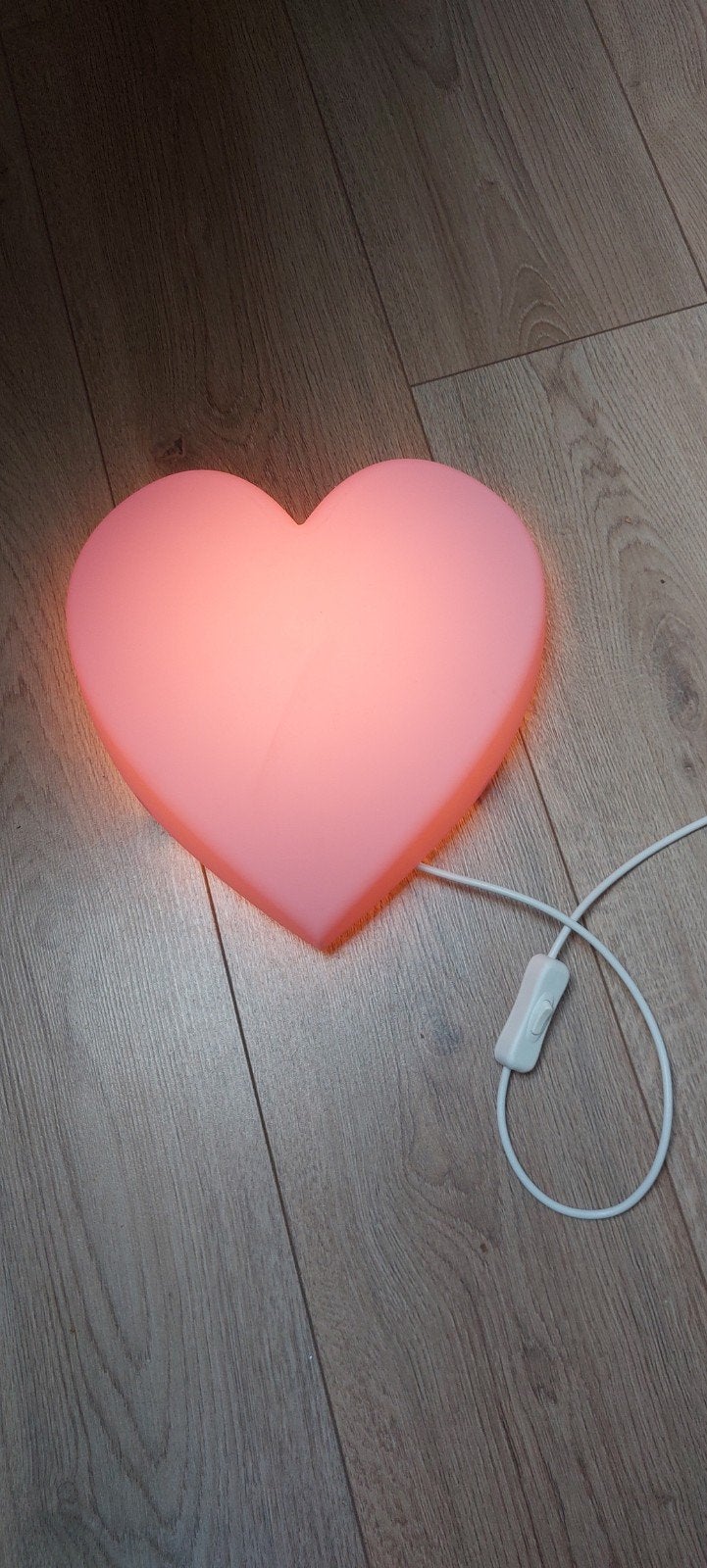 Roze Hartvormige LED Lamp - Sfeervolle Verlichting, Huis en Inrichting, Met schakelaar, Overige merken, Kunststof, Roze