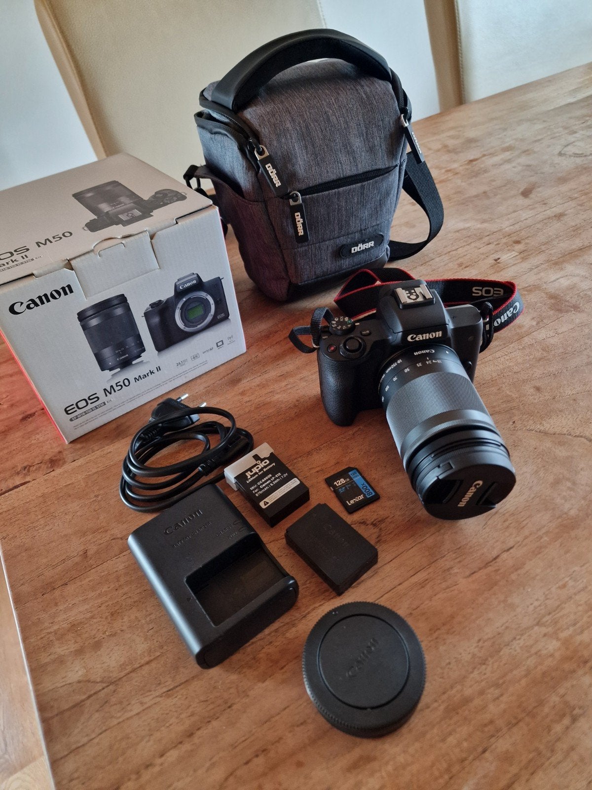 Canon EOS M50 Mark II-systeemcamera + EF-M 18-150mm lens, Audio, Tv en Foto, Fotocamera's Digitaal, Canon, Geheugenkaart, Ophalen of Verzenden