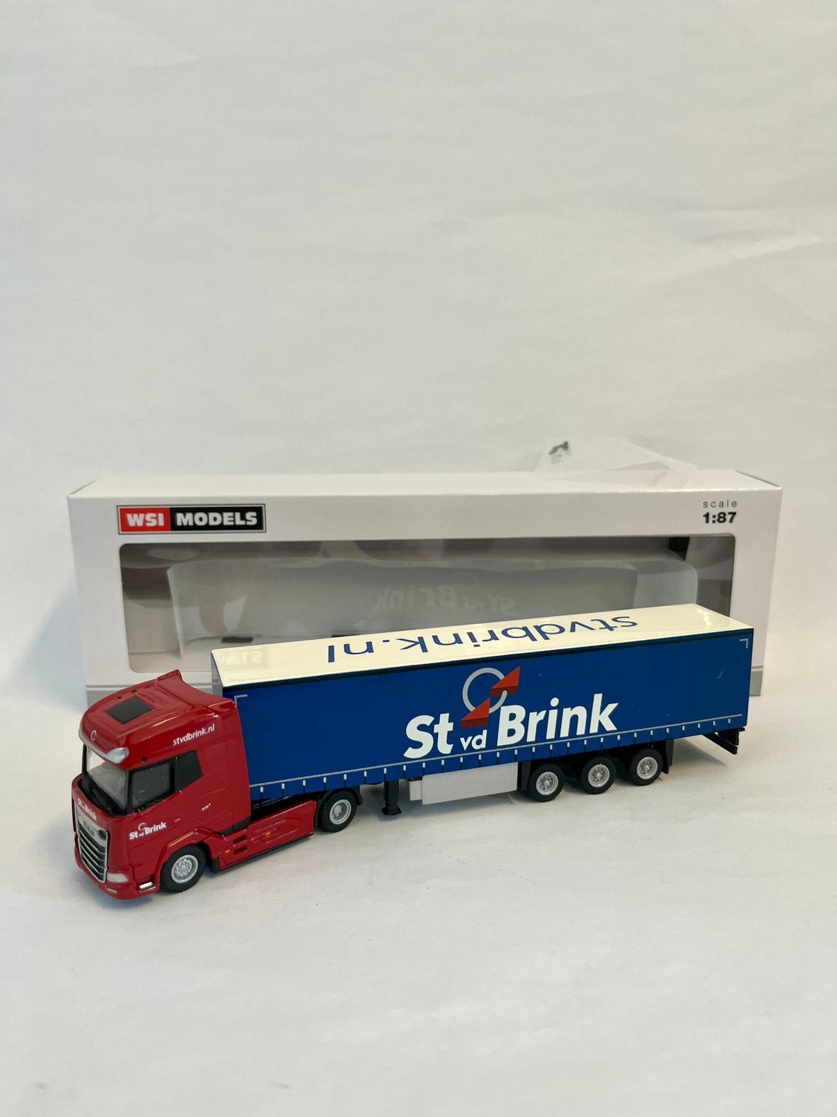 St vd Brink DAF XG+ met huifoplegger 1:87, Hobby en Vrije tijd, Modelauto's | 1:87, St vd Brink, Nieuw, Tolweg 15 Ermelo, Ophalen of Verzenden