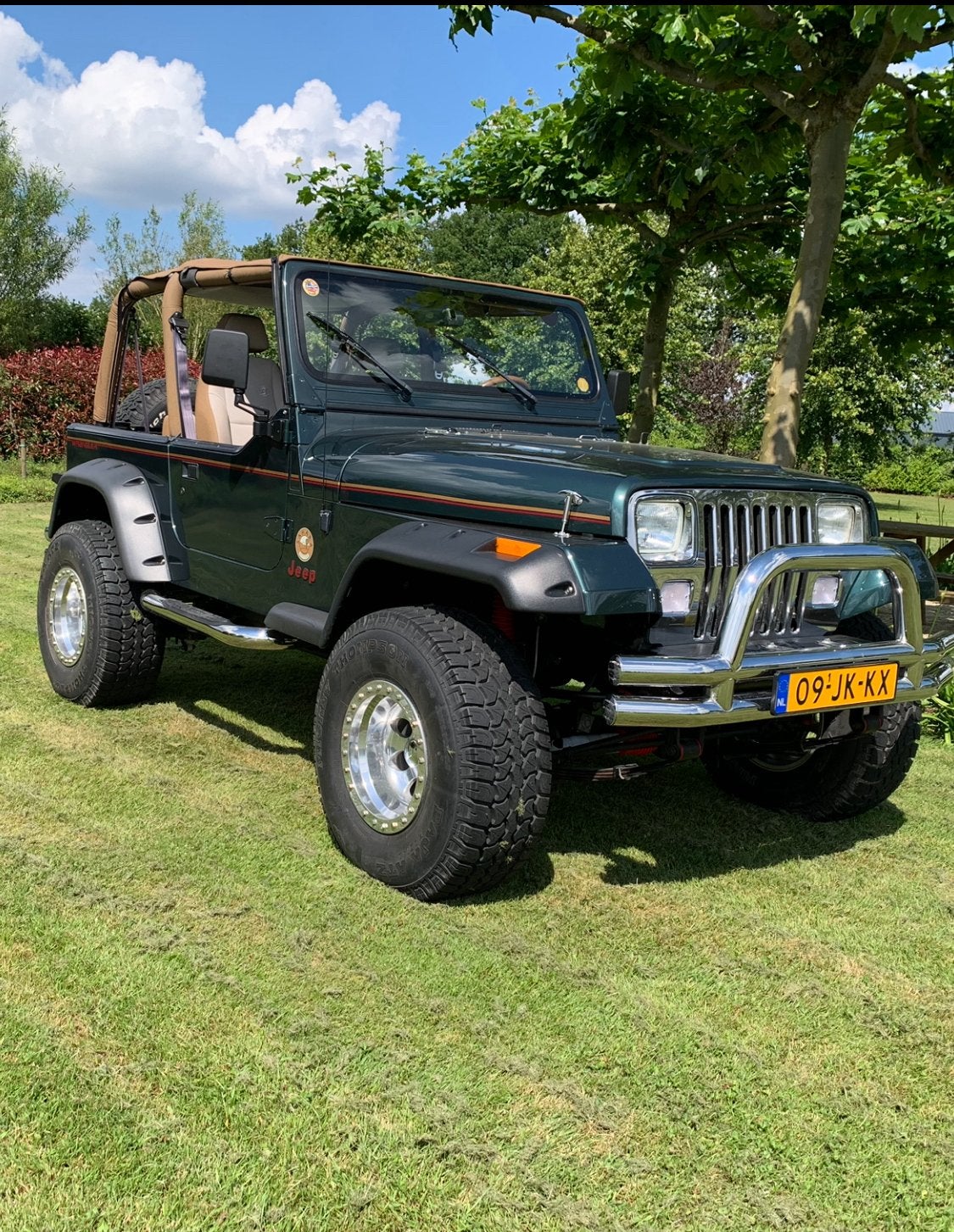 Jeep Wrangler 4.0 6 cilinder high output, Auto's, Stof, Beige, 4000 cc, Handgeschakeld
