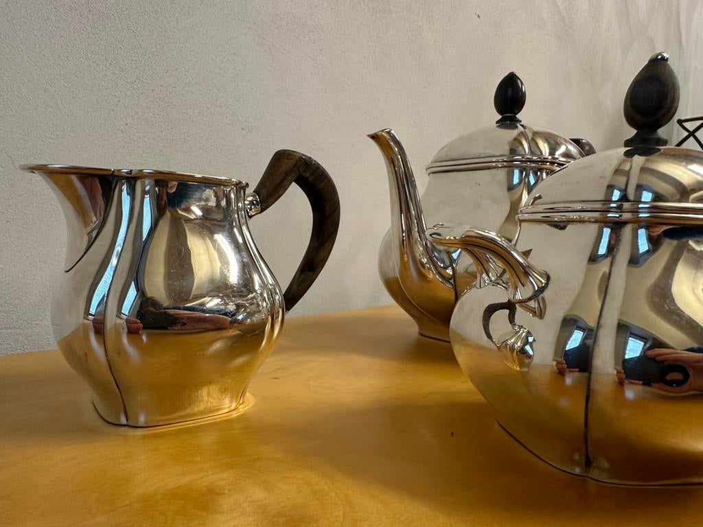 Prachtig verzilverd theeservies, Antiek en Kunst, Ophalen of Verzenden