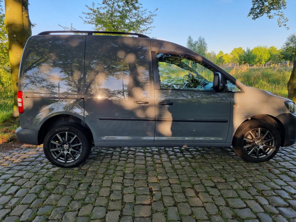 Vw Caddy 1.2 tsi benzine 2011 antraciet grijs airco marge, Auto's, Bestelauto's, Particulier, ABS, Adaptive Cruise Control, Airbags