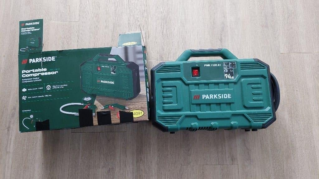 draagbare mini compressor met veel toebehoren, Ophalen, 6 tot 10 bar, Nieuw, Minder dan 200 liter/min