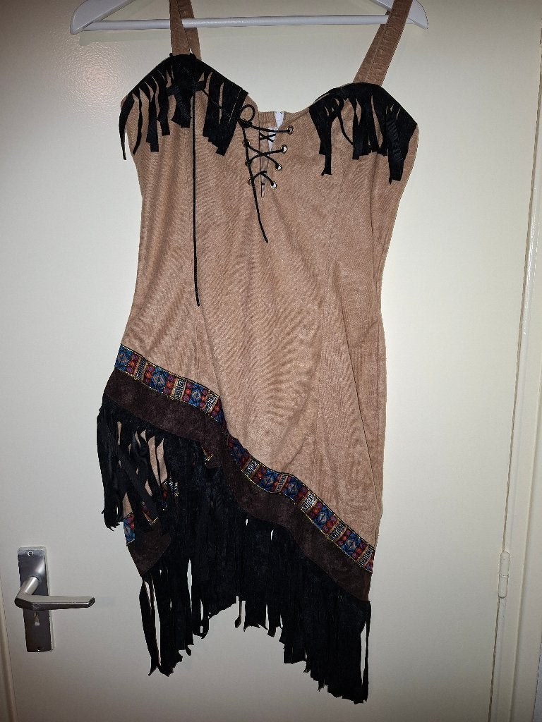 Indianenjurk carnaval verkleedkleding, Ophalen, Zo goed als nieuw, Maat 36 (S), Carnaval