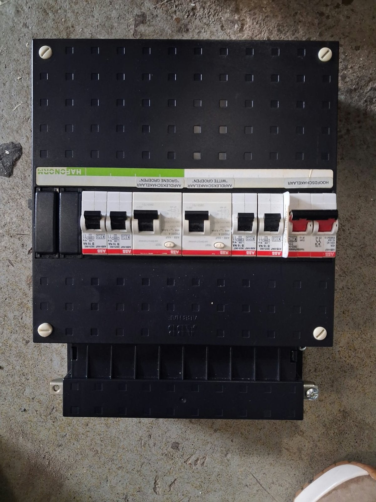 HAFONORM Groepenkast met ABB componenten, Ophalen, Gebruikt, ABB, Groepenkast