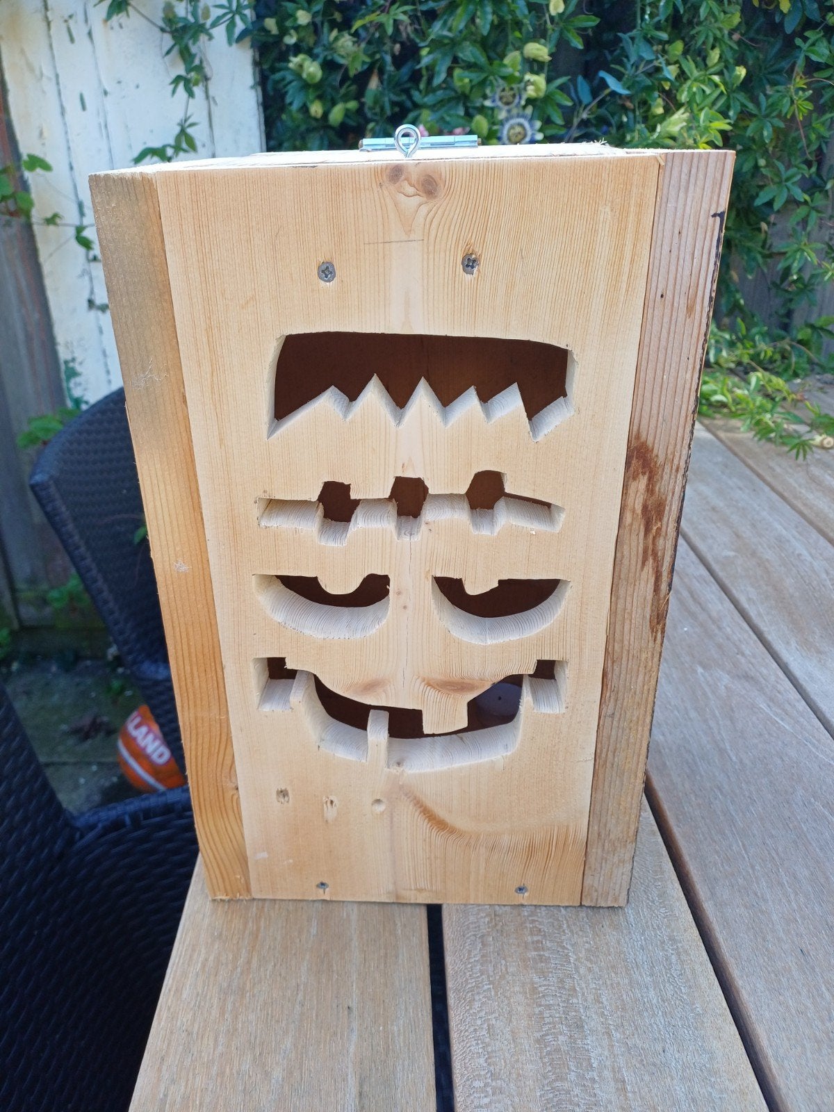 Hand made Halloween lantaarn, Ophalen of Verzenden, Nieuw, Hout, 5 – 50