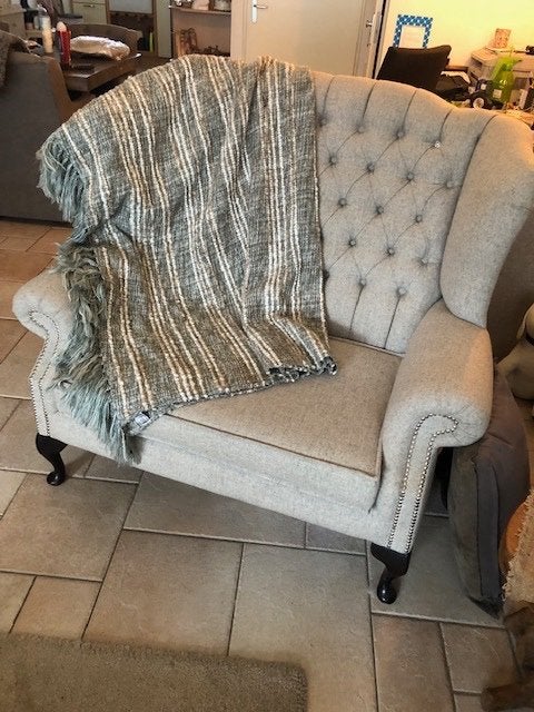 Riviera Maison - plaid - 170 x130 cm, Huis en Inrichting, Woonaccessoires | Plaids en Woondekens, Ophalen, Zo goed als nieuw, Woondeken