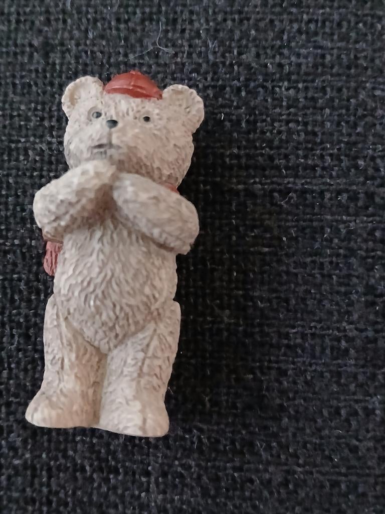 Vintage beeldje Teddy beer (letterbak), Ophalen of Verzenden, Zo goed als nieuw, Dier