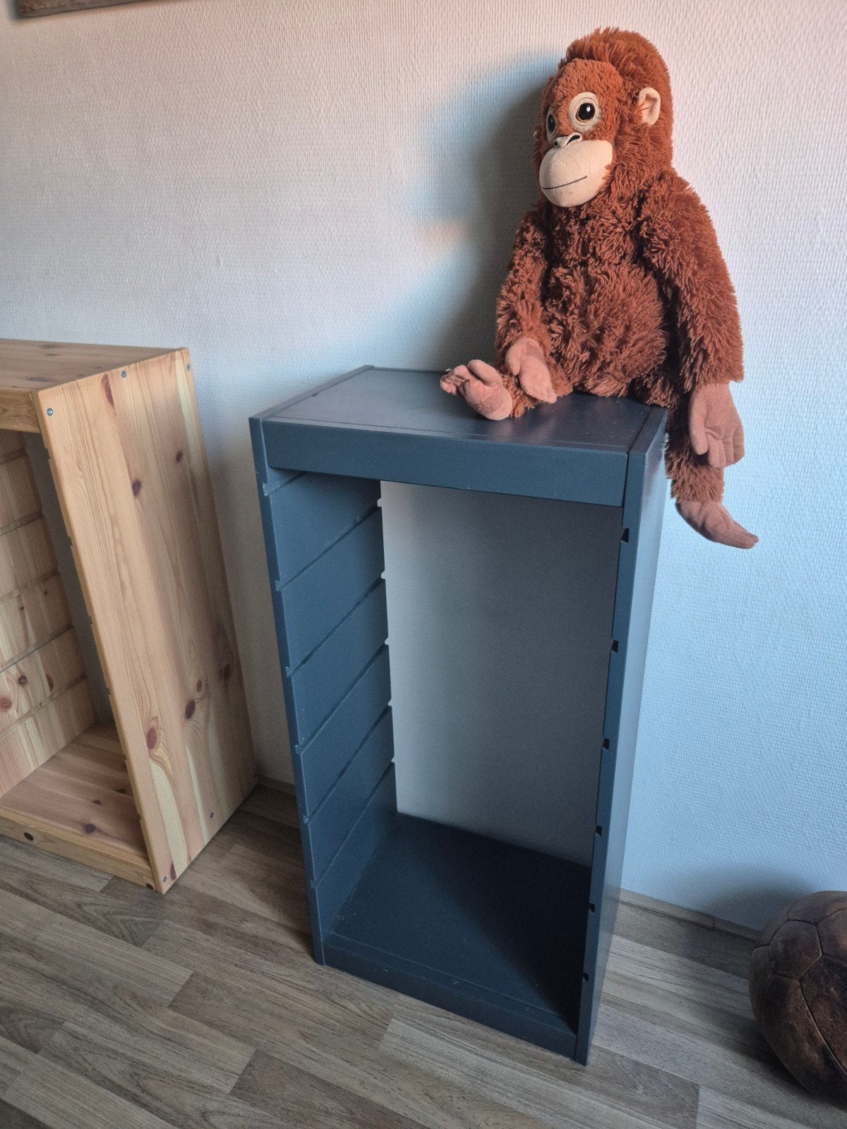IKEA Trofast 3 hoog kastje, antraciet gelakt, Ophalen, Kast, Zo goed als nieuw, 75 tot 100 cm