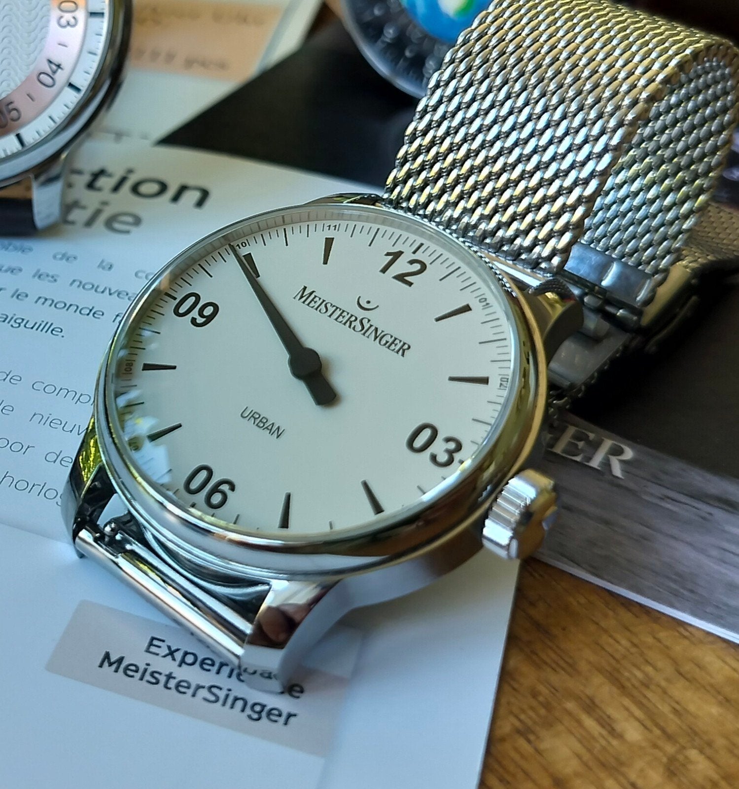 Schitterend Meistersinger Urban Automatic horloge Full-set, Sieraden, Tassen en Uiterlijk, Horloges | Heren, Overige merken, Staal