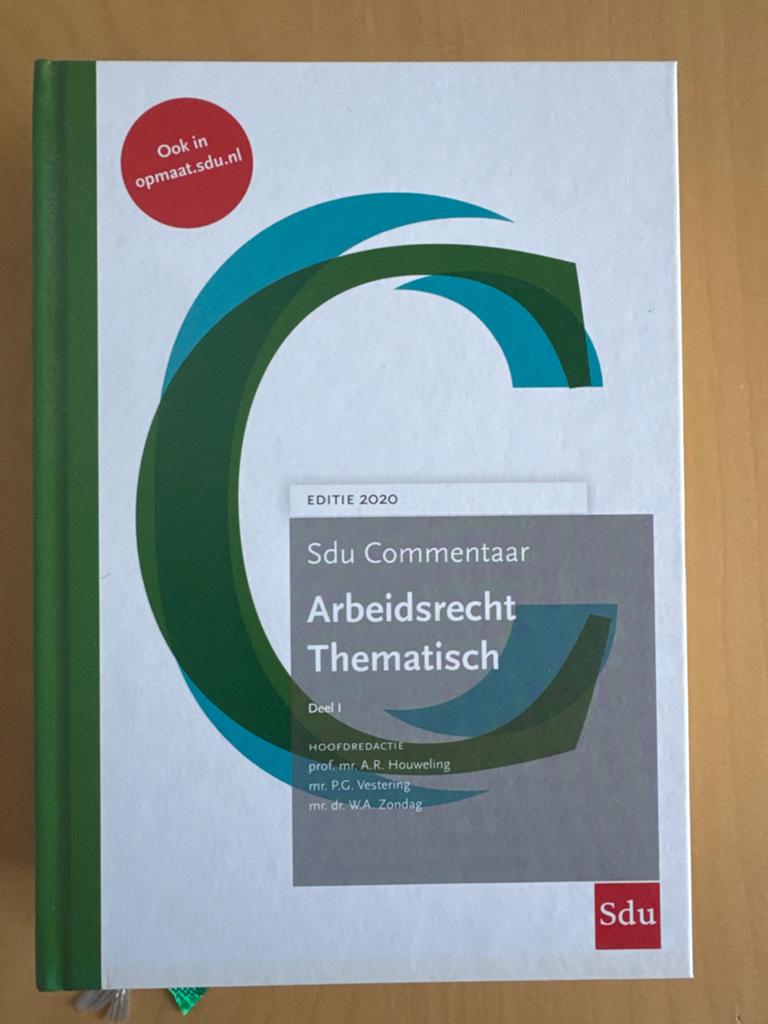 Sdu Commentaar Arbeidsrecht Thematisch Deel I (2020), Ophalen of Verzenden, Gamma, Zo goed als nieuw, HBO