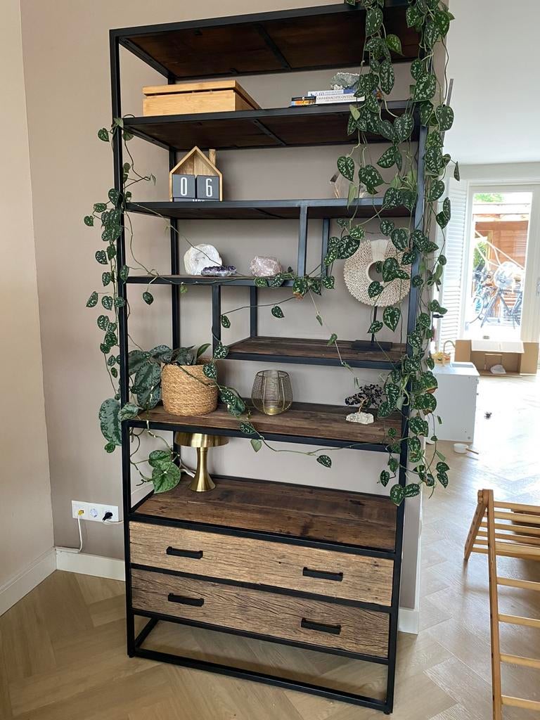 Wandmeubel driftwood, Ophalen, Met plank(en), Zo goed als nieuw, Minder dan 100 cm