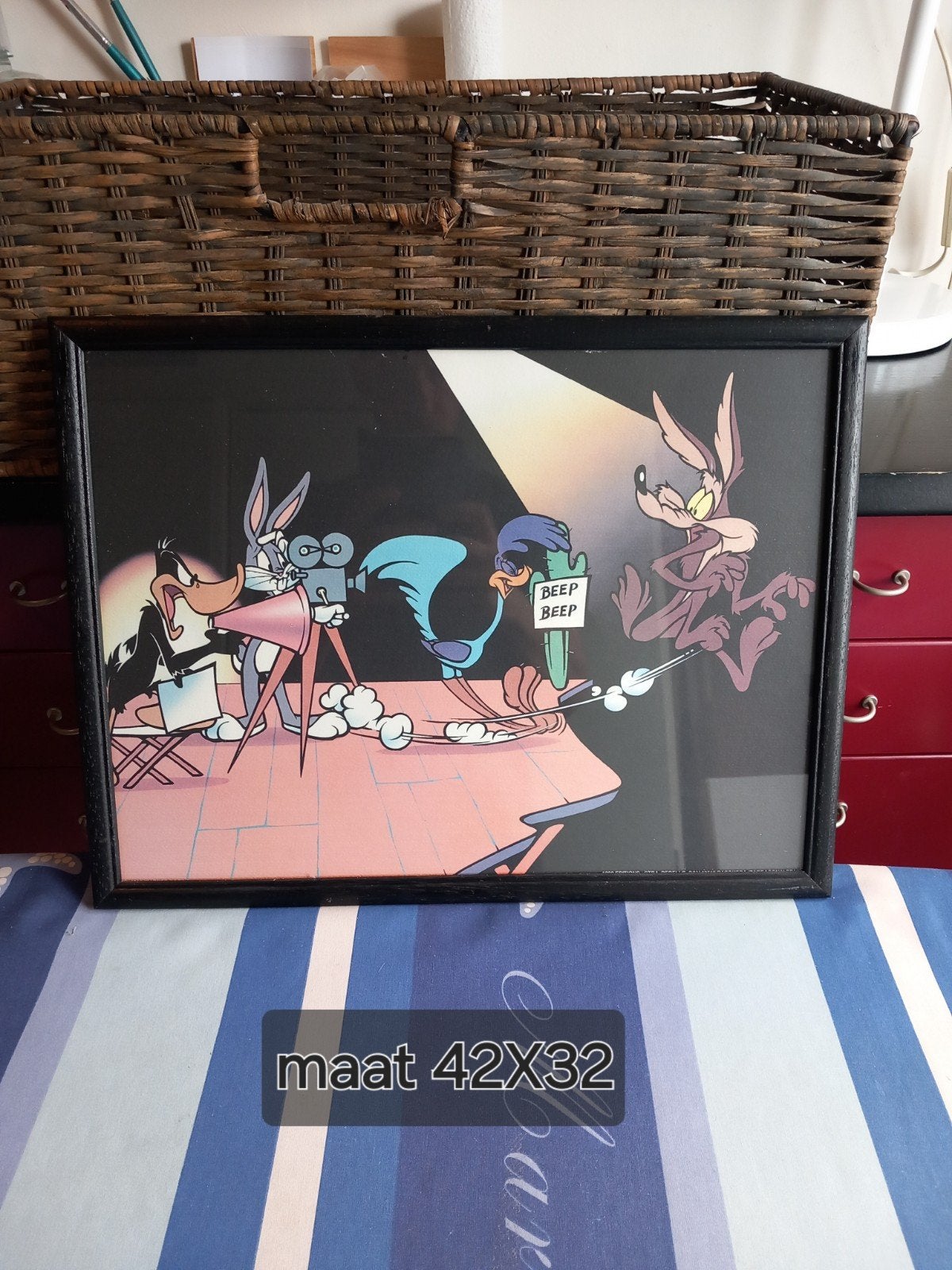 Looney tunes schilderij, Ophalen, Overige figuren, Zo goed als nieuw, Knuffel