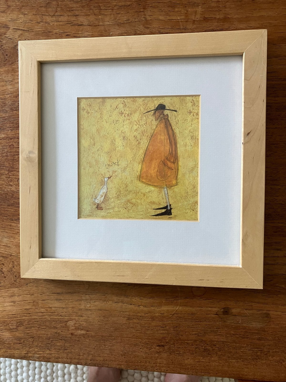 Ingelijste Sam Toft "Mr. Mustard met Eend" print (IKEA), Ophalen