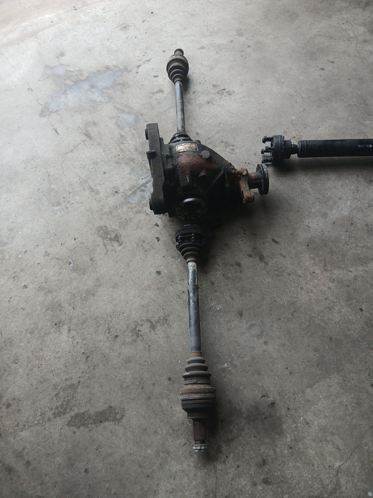 bmw e39 523 zf aandrijfas met diff 3,23, Auto-onderdelen, Ophalen, BMW