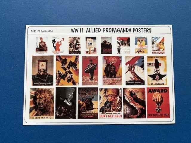 Verlinden	ppda35004	allied propaganda posters	1/35, Hobby en Vrije tijd, Modelbouw | Figuren en Diorama's, Verzenden, Nieuw, 1:35 tot 1:50