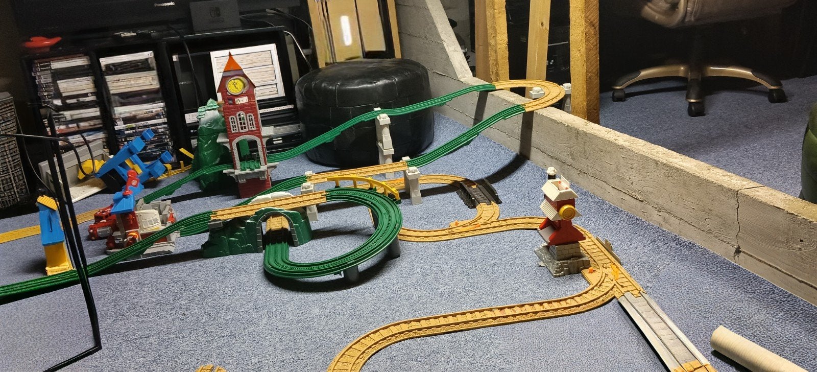 Uitgebreide Fisher-Price GeoTrax treinbaan met licht+geluid, Ophalen, Gebruikt