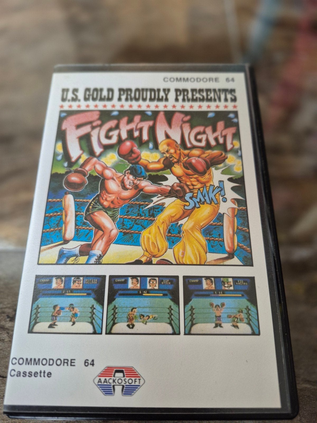 Fight Night - Commodore 64 Cassette (Boksen), Spelcomputers en Games, Gebruikt, Vechten, 1 speler, Ophalen of Verzenden