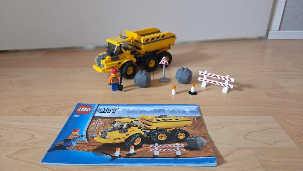 Lego City 7631 Kiepwagen, Lego, Ophalen of Verzenden, Inclusief minifiguren, Complete set