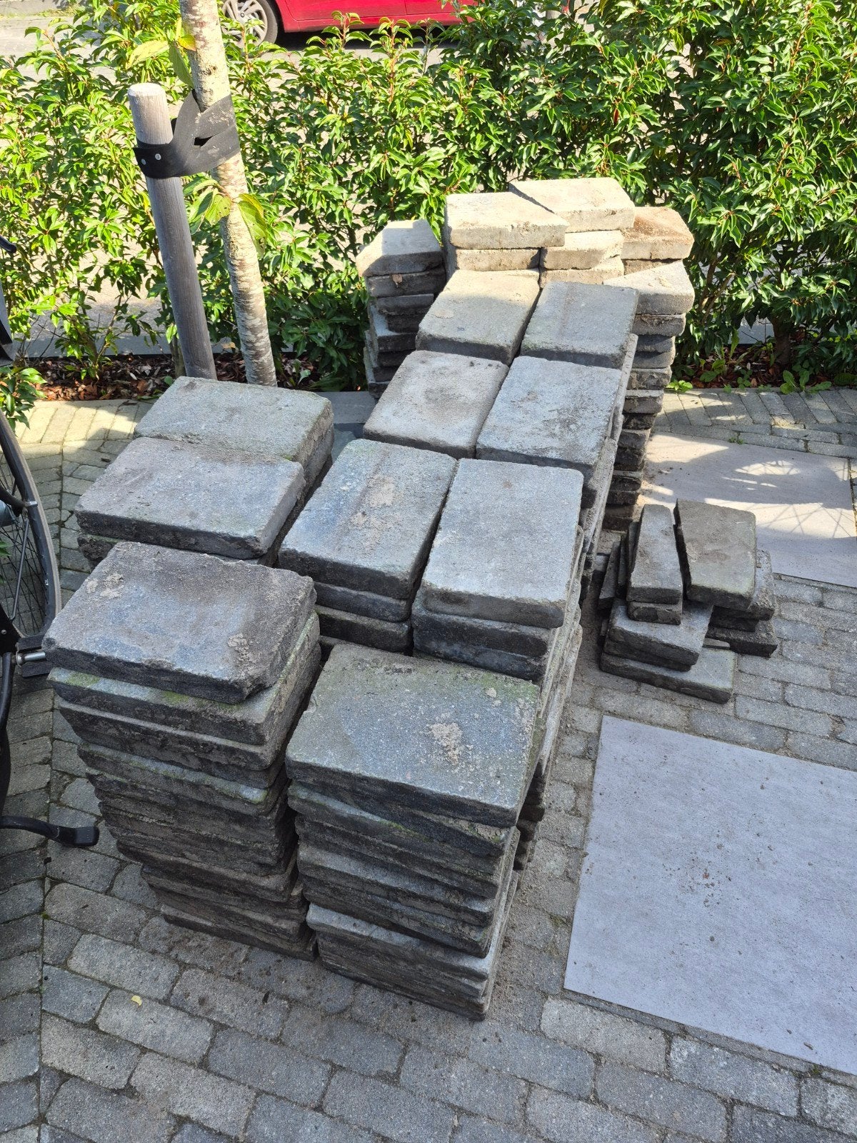 Gebruikte terrastegels - 10 m² of meer, Tuin en Terras, Ophalen, Gebruikt, 10 m² of meer, Beton