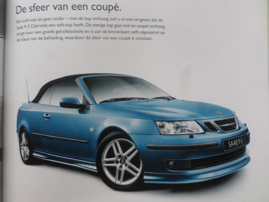 Saab 9³ 93 Cabrio 2007 Brochure, Ophalen of Verzenden, Zo goed als nieuw, Overige merken