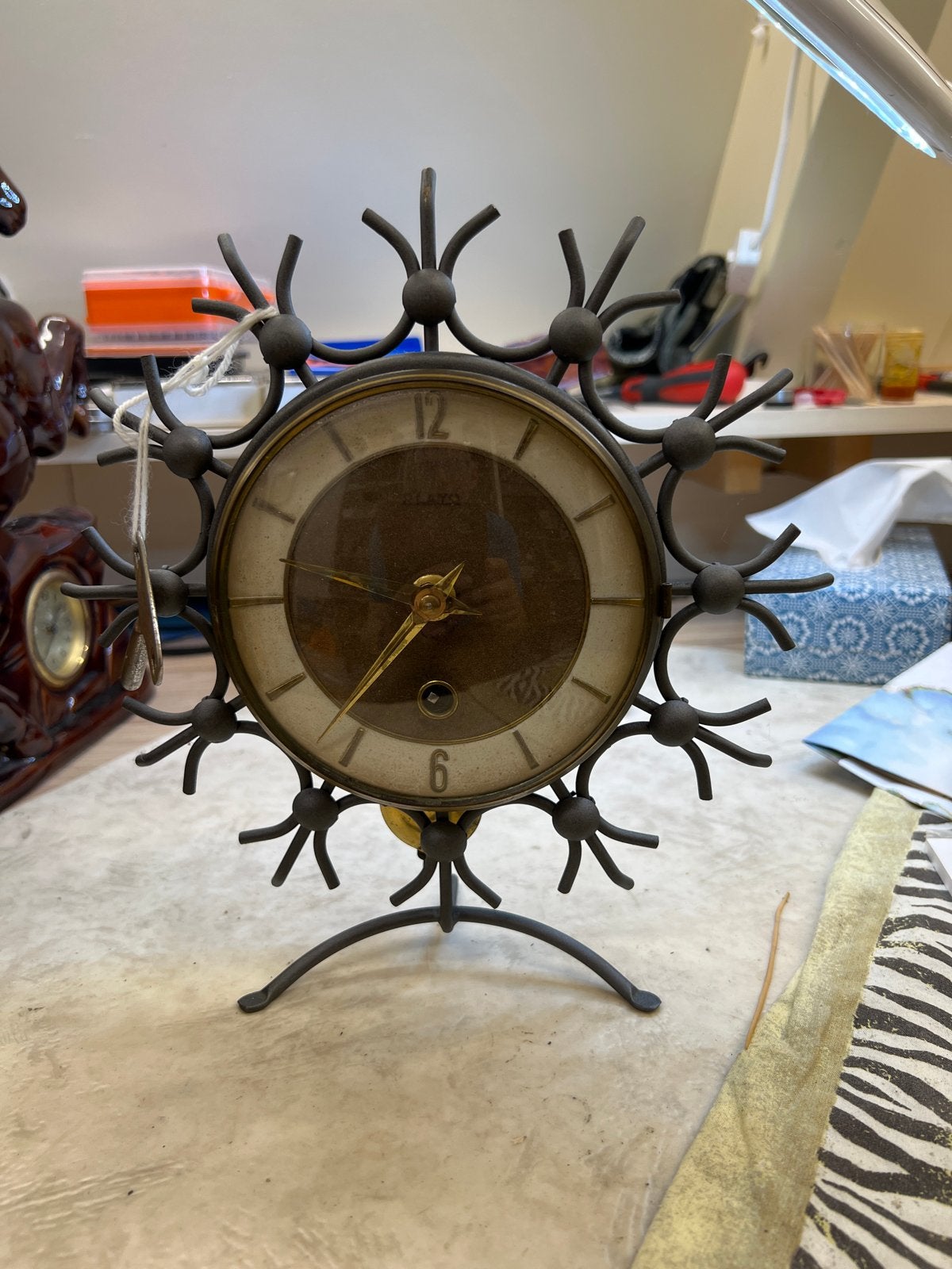 Vintage tafelklokje in art deco stijl, Ophalen of Verzenden