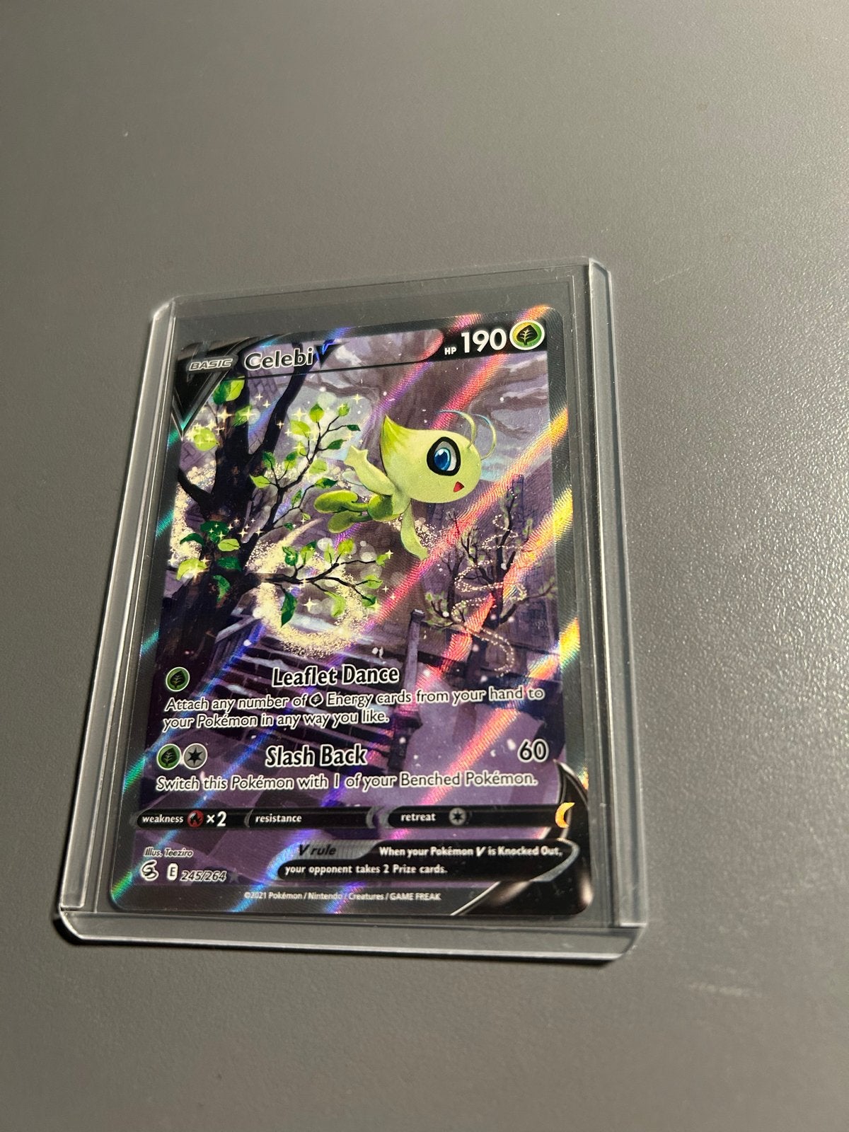 Pokémon Kaart Celebi V alt art, Ophalen of Verzenden, Zo goed als nieuw, Losse kaart, Foil