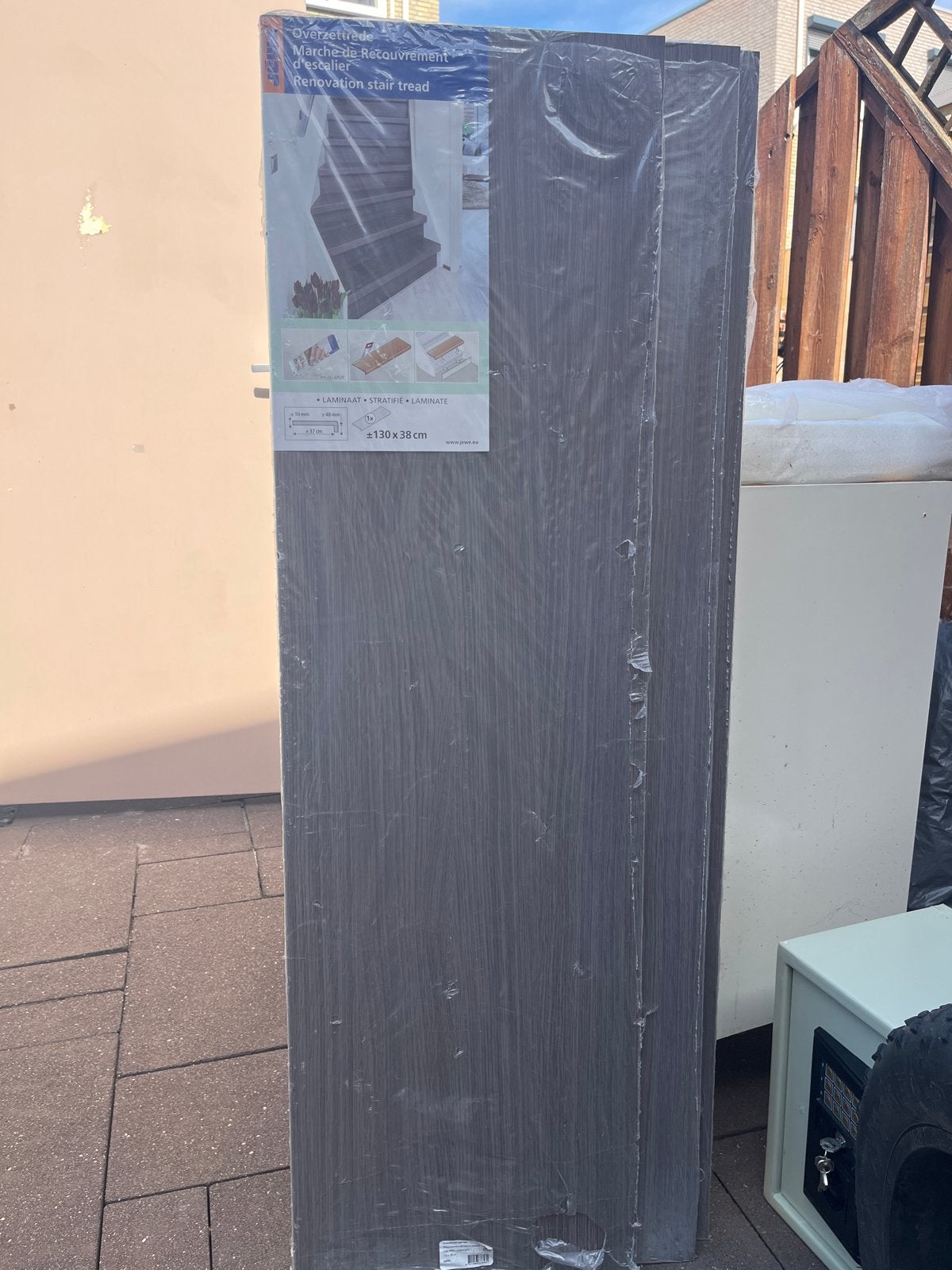 Nieuwe laminaat traprenovatie treden, 130x38 cm, 30 cm of meer, 50 tot 150 cm, Nieuw, Ophalen of Verzenden