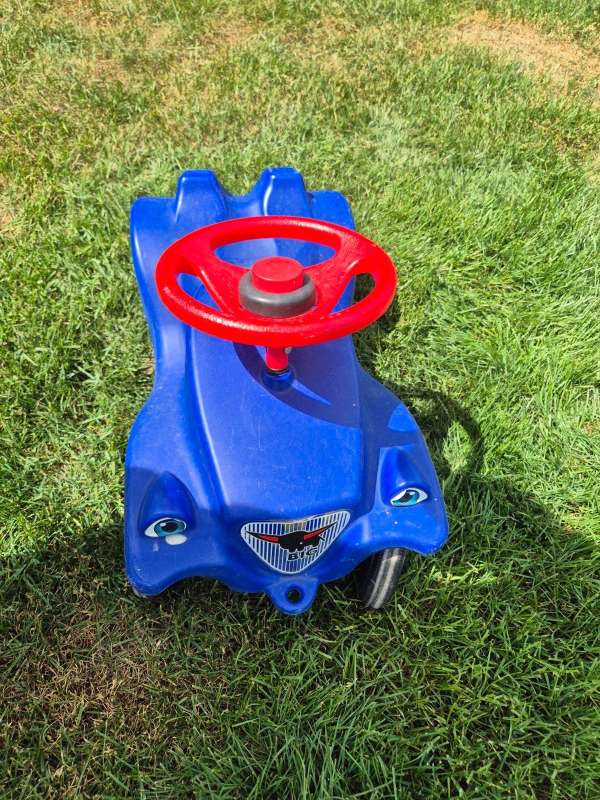 Blauwe BIG Bobby Car Loopauto met rood stuur, Ophalen, Gebruikt, Loopvoertuig