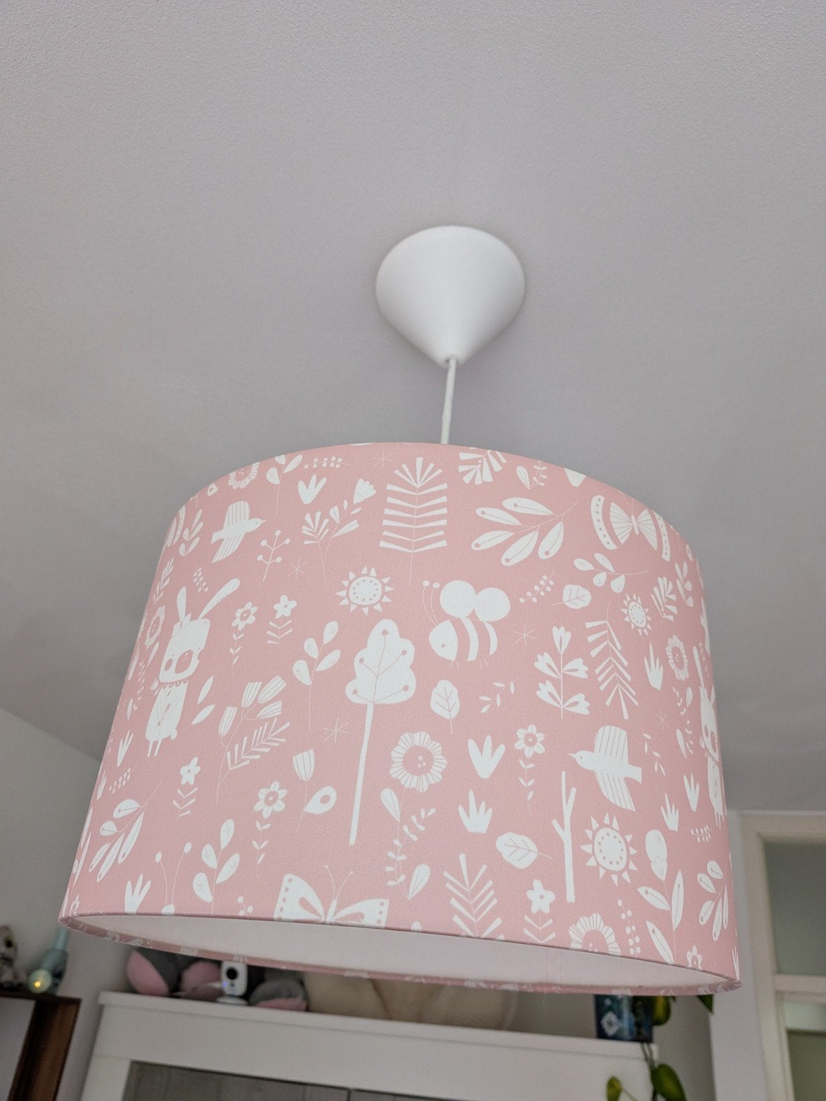 hanglamp kinderkamer, Roze, Ophalen, Zo goed als nieuw, Lamp