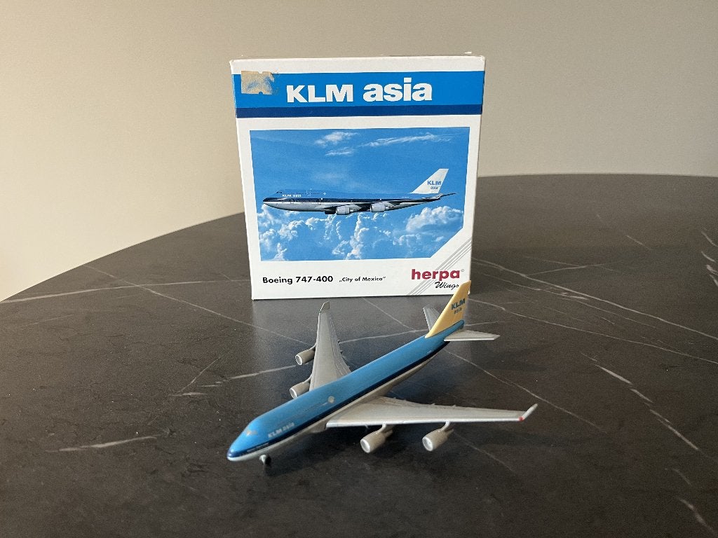 KLM Asia Boeing 747-400 1/500 diecast, Ophalen of Verzenden, Zo goed als nieuw, Schaalmodel