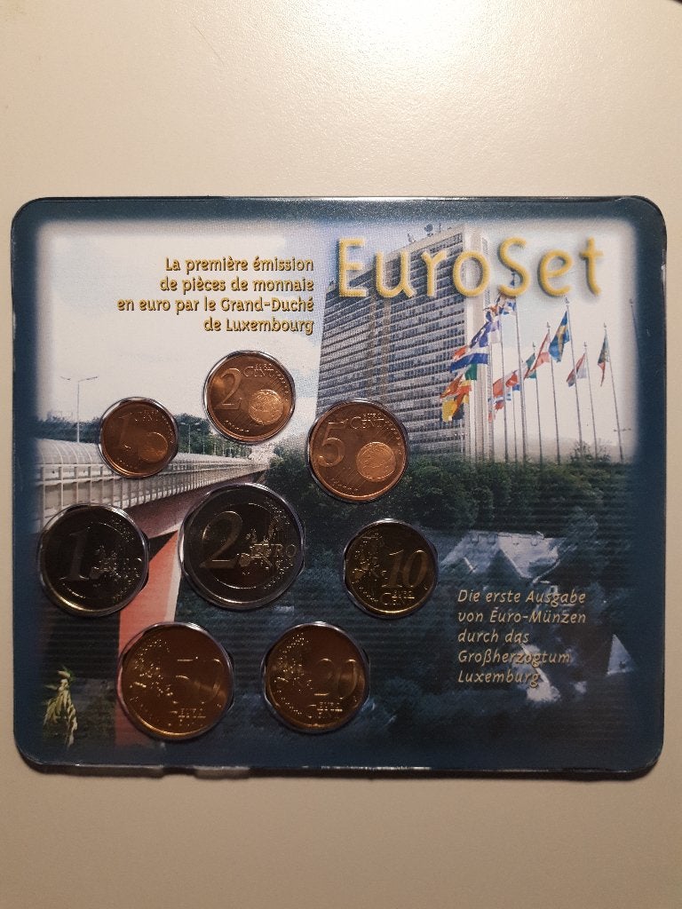 Luxemburg 2002: BU-set KNM-versie (blister), Verzenden, Luxemburg, Overige waardes